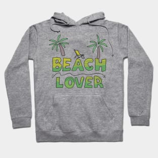 Beach Lover - Beach Theme Retro Summer Ocean Lovers Hoodie